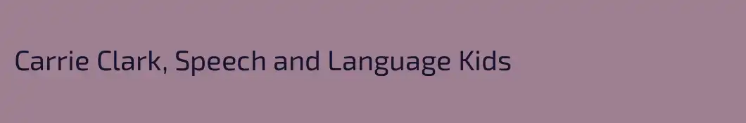 Carrie Clark, Speech and Language Kids
